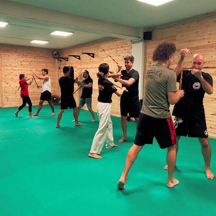 Entrenamiento con bastones defensa pesonal Barcelona